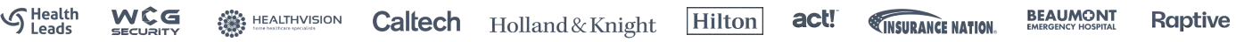 Company logos in the FuseBase trusted-by strip